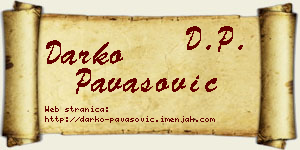 Darko Pavasović vizit kartica